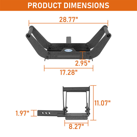 Hooke Road Universal Cradle Winch Mount Plate For 2" Hitch Receiver b9927s 5