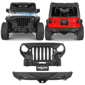 Mad Max Grill Front Bumper & Rear Bumper(18-25 Jeep Wrangler JL) - Hooke Road