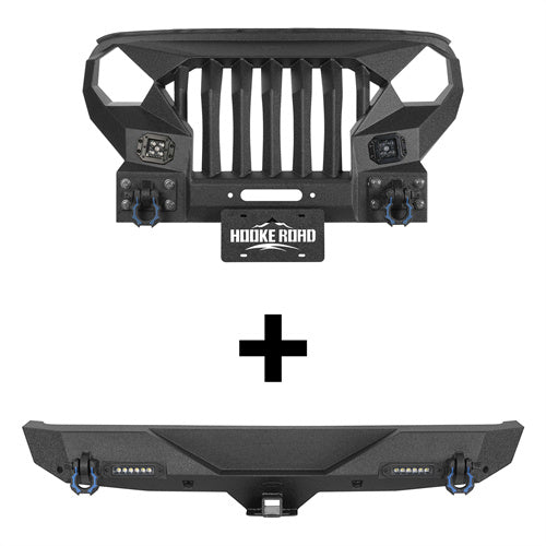 Load image into Gallery viewer, Mad Max Grill Front Bumper &amp; Rear Bumper(18-25 Jeep Wrangler JL) - Hooke Road

