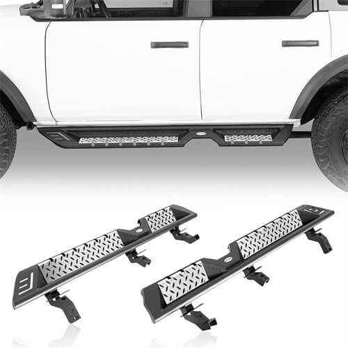 Load image into Gallery viewer, 2021 2022 2023 Ford Bronco Wheel To Wheel Running Boards Side Steps 4x4 Truck Parts For 4-Door - Hooke Road b8928 2
