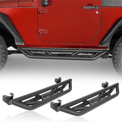 Load image into Gallery viewer, 2007-2018 Jeep Wrangler JK Wheel To Wheel Running Boards Side Steps 4x4 Parts For 2-Door - Hooke Road b22087 2
