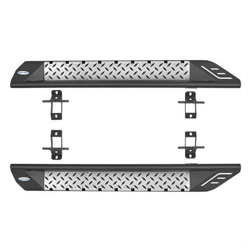 Wheel To Wheel Running Boards 4x4 Jeep Parts For 2018-2023 Jeep Wrangler JL 2-Door - Hooke Road b3051 17