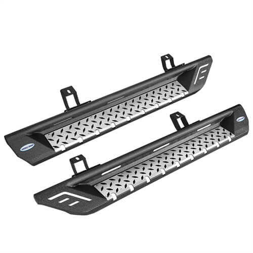 Load image into Gallery viewer, Wheel To Wheel Running Boards 4x4 Jeep Parts For 2018-2023 Jeep Wrangler JL 2-Door - Hooke Road b3051 21
