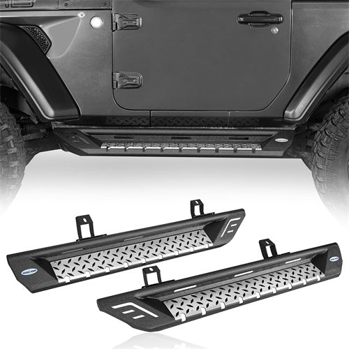 Load image into Gallery viewer, Wheel To Wheel Running Boards 4x4 Jeep Parts For 2018-2023 Jeep Wrangler JL 2-Door - Hooke Road b3051 2
