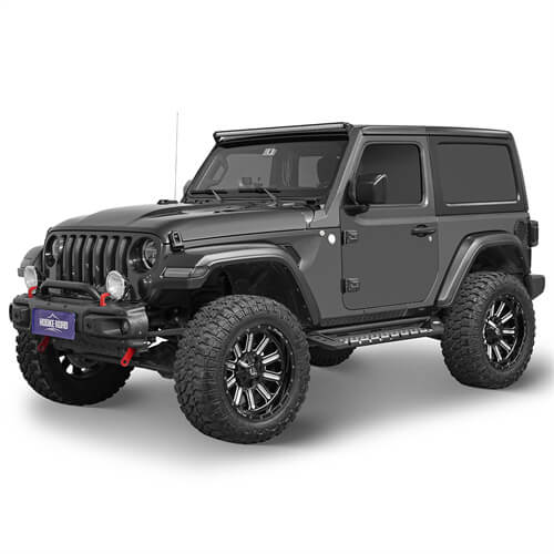 Load image into Gallery viewer, Wheel To Wheel Running Boards 4x4 Jeep Parts For 2018-2023 Jeep Wrangler JL 2-Door - Hooke Road b3051 5
