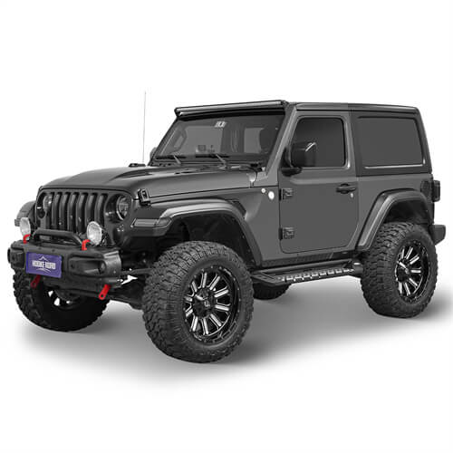 Wheel To Wheel Running Boards 4x4 Jeep Parts For 2018-2023 Jeep Wrangler JL 2-Door - Hooke Road b3051 5