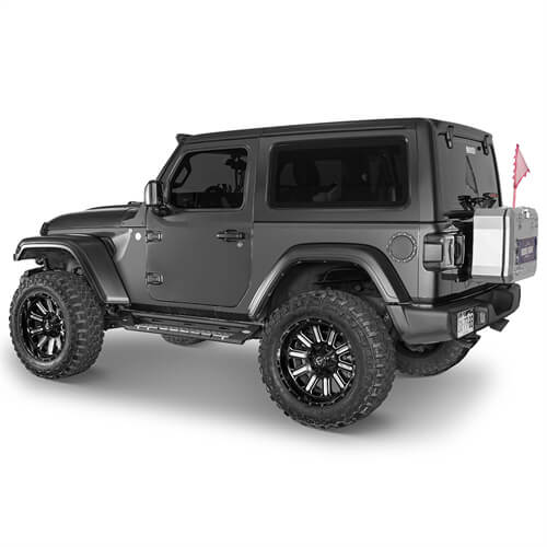 Wheel To Wheel Running Boards 4x4 Jeep Parts For 2018-2023 Jeep Wrangler JL 2-Door - Hooke Road b3051 6