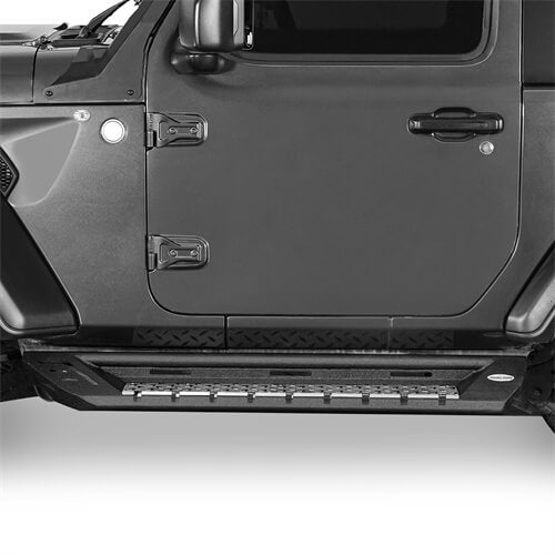 Wheel To Wheel Running Boards 4x4 Jeep Parts For 2018-2023 Jeep Wrangler JL 2-Door - Hooke Road b3051 7