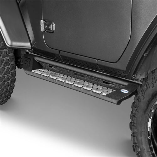 Wheel To Wheel Running Boards 4x4 Jeep Parts For 2018-2023 Jeep Wrangler JL 2-Door - Hooke Road b3051 9