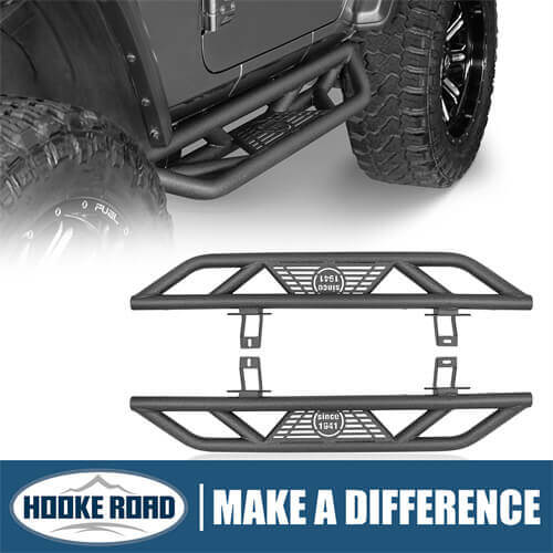 18-23 Jeep Wrangler JL Wheel To Wheel Running Boards 4x4 Jeep Parts For 2-Door - Hooke Road b3050 1