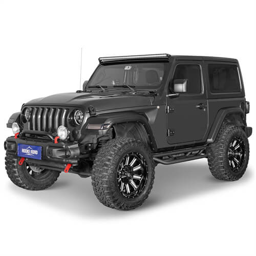 18-23 Jeep Wrangler JL Wheel To Wheel Running Boards 4x4 Jeep Parts For 2-Door - Hooke Road b3050 5