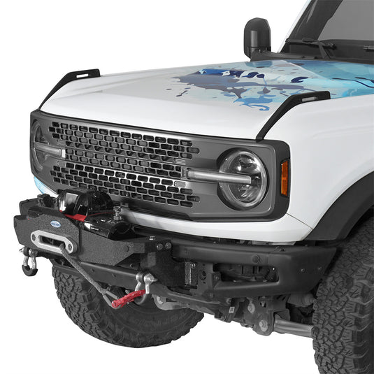 Winch Plate Mount for 2021-2026 Ford Bronco Steel Modular Bumper Hooke Road b8958s 2