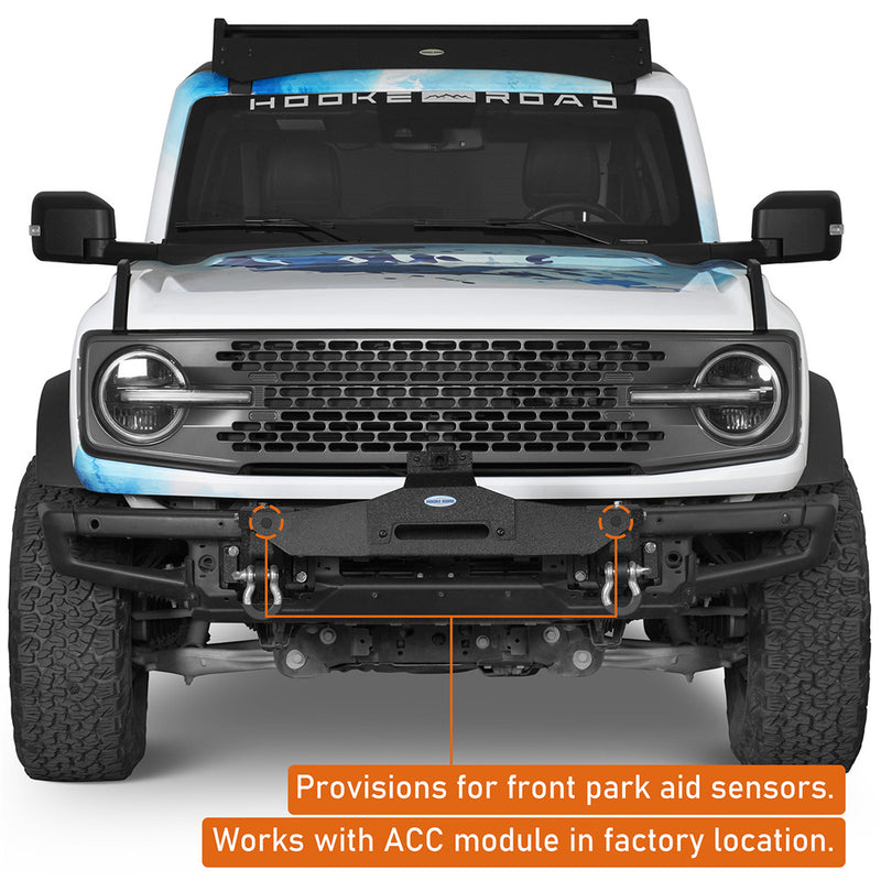 Load image into Gallery viewer, Winch Plate Mount for 2021-2026 Ford Bronco Steel Modular Bumper Hooke Road b8958s 8
