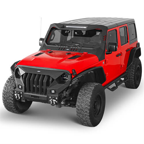 Jeep Wrangler JL & Gladiator JT Madmax Windshield Frame Cover Visor/Cowl 4x4 Jeep Parts - Hooke Road b3058s 4