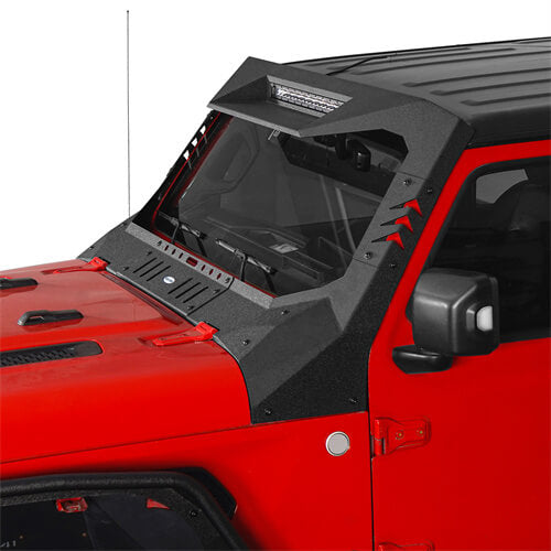Front Windshield Frame Jeep Wrangler JL & Gladiator JT Madmax Windshield Frame Cover Visor ...