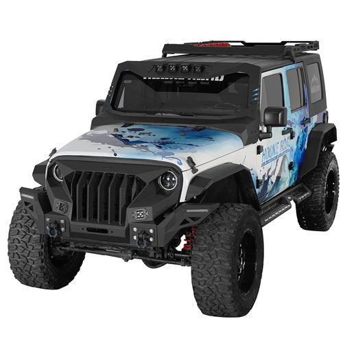 Windshield Frame Cover Visor Roof Sun Visor Cowl Body Armor(07-18 Jeep Wrangler JK) - Hooke Road