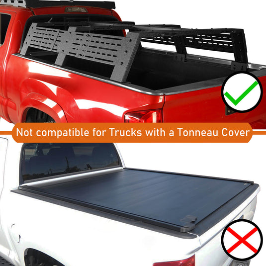 12.2" High Overland Bed Rack Fits Toyota Tacoma & Tundra - Hooke Road b9907s 10