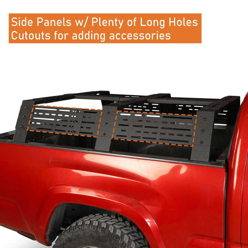 Load image into Gallery viewer, 12.2&quot; High Overland Bed Rack Fits Toyota Tacoma &amp; Tundra - Hooke Road b9907s 11
