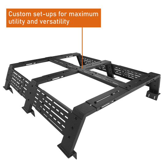 12.2" High Overland Bed Rack Fits Toyota Tacoma & Tundra - Hooke Road b9907s 15