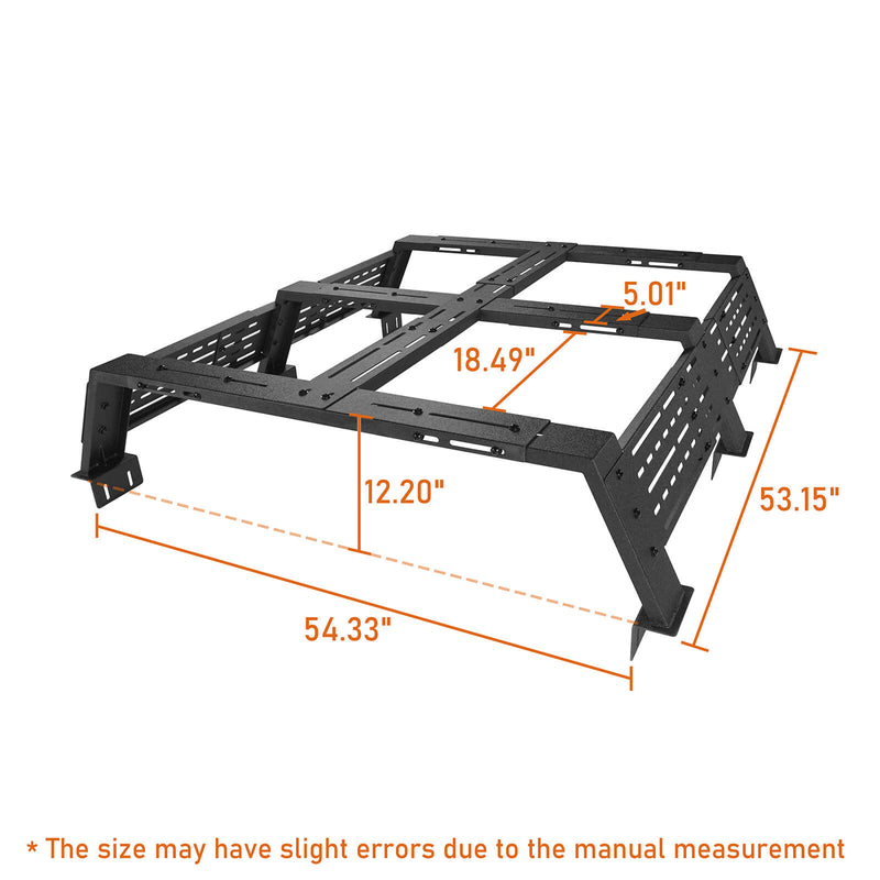 Load image into Gallery viewer, 12.2&quot; High Overland Bed Rack Fits Toyota Tacoma &amp; Tundra - Hooke Road b9907s 17
