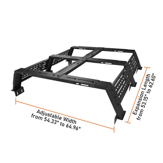 12.2" High Overland Bed Rack Fits Toyota Tacoma & Tundra - Hooke Road b9907s 18