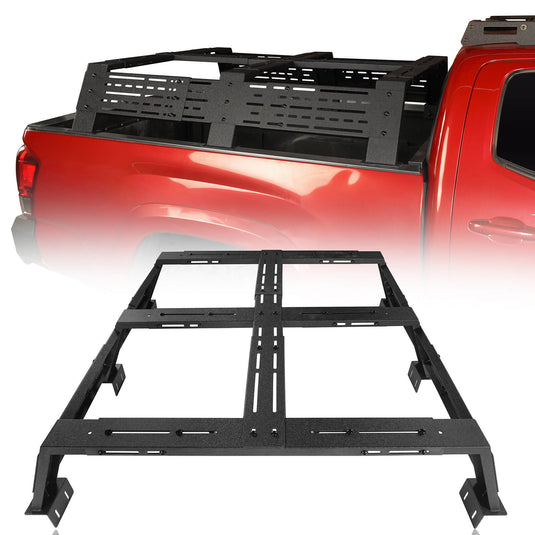 12.2" High Overland Bed Rack Fits Toyota Tacoma & Tundra - Hooke Road b9907s 2