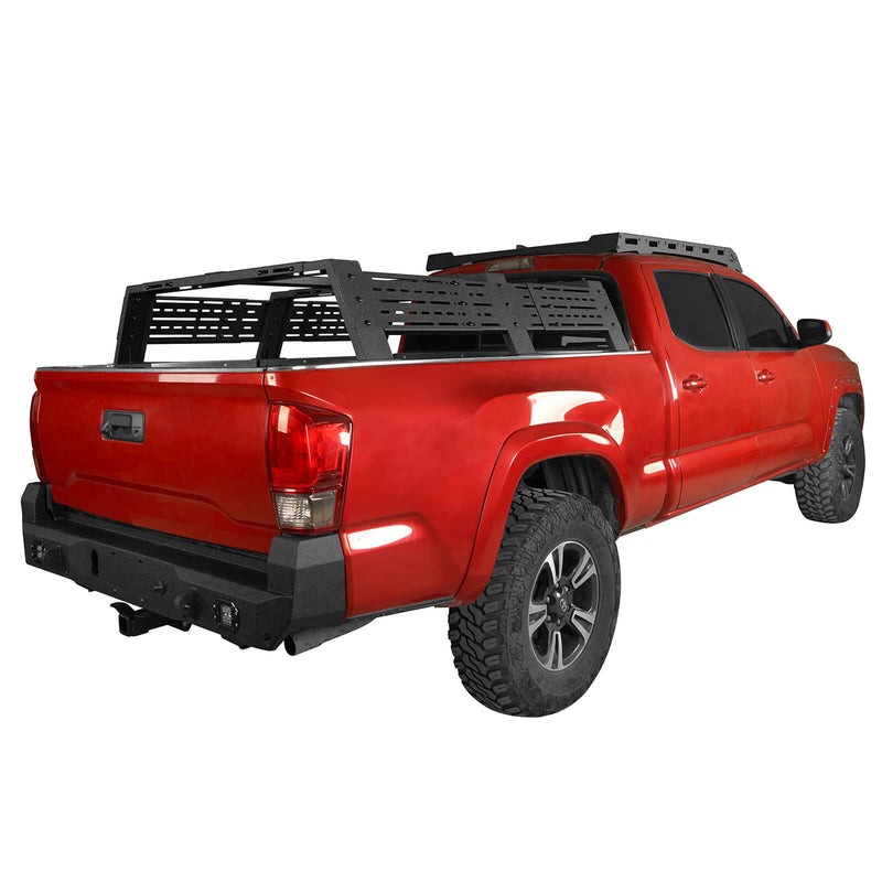 Load image into Gallery viewer, 12.2&quot; High Overland Bed Rack Fits Toyota Tacoma &amp; Tundra - Hooke Road b9907s 3
