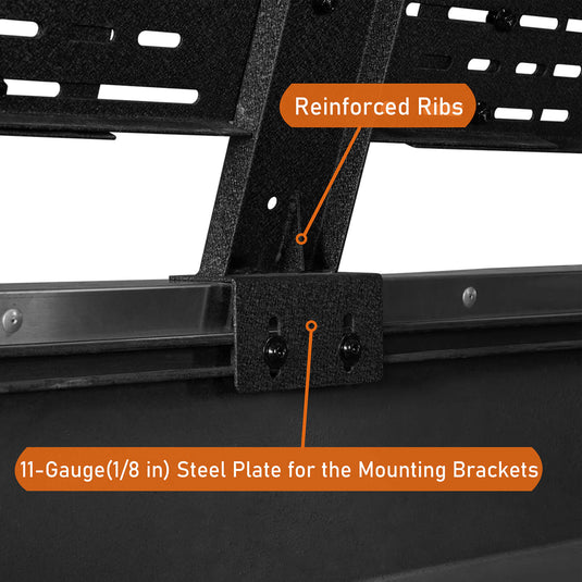 12.2" High Overland Bed Rack Fits Toyota Tacoma & Tundra - Hooke Road b9907s 9