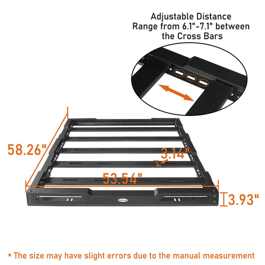 HR Hard Top Roof Rack Cargo for 2018-2022 Jeep Wrangler JL 4 Door & 2020-2022 Gladiator JT BXG.3035-S  9