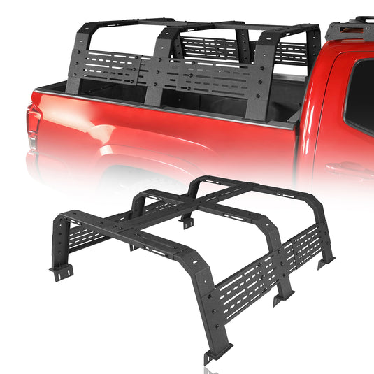 18.8" High Overland Bed Rack Fits Toyota Tacoma & Tundra - Hooke Road b9905s 2