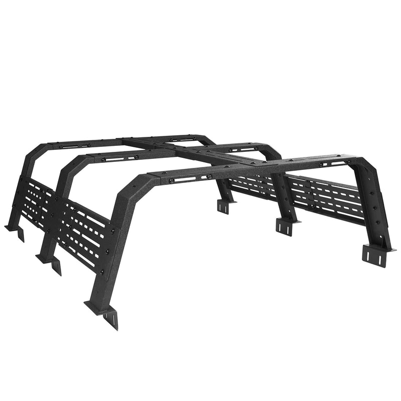 Load image into Gallery viewer, Hooke Road 18.8&quot; High Overland Bed Rack Compatible with Jeep Gladiator JT w/ Factory Bed Rails 20-23 Toyota Tacoma(5&#39; Bed) 05-23 BXG.9901-S 17
