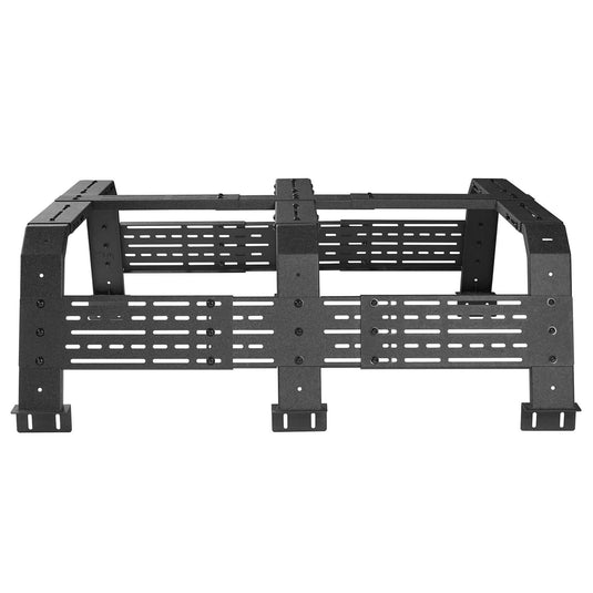 Hooke Road 18.8" High Overland Bed Rack Compatible with Jeep Gladiator JT w/ Factory Bed Rails 20-23 Toyota Tacoma(5' Bed) 05-23 BXG.9901-S 18