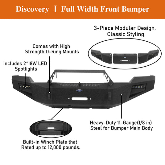 2003-2005 Dodge Ram 2500 Discovery Ⅰ Front Bumper w/Winch Plate BXG.6464 10