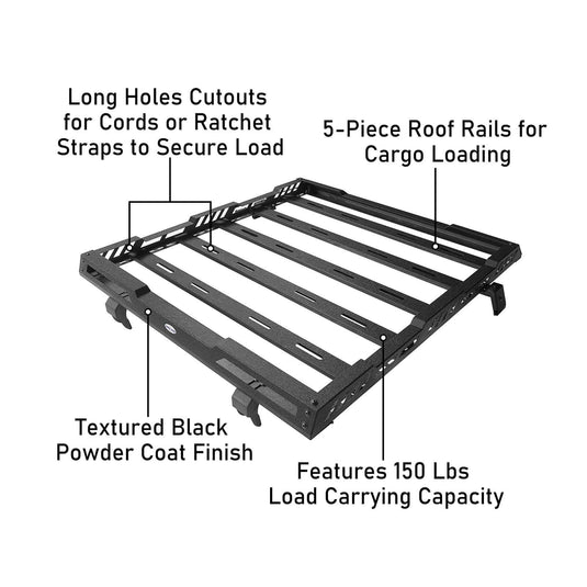 Cargo Roof Rack for 2007-2018 Jeep Wrangler JK 4-Door  BXG.2071-S 11