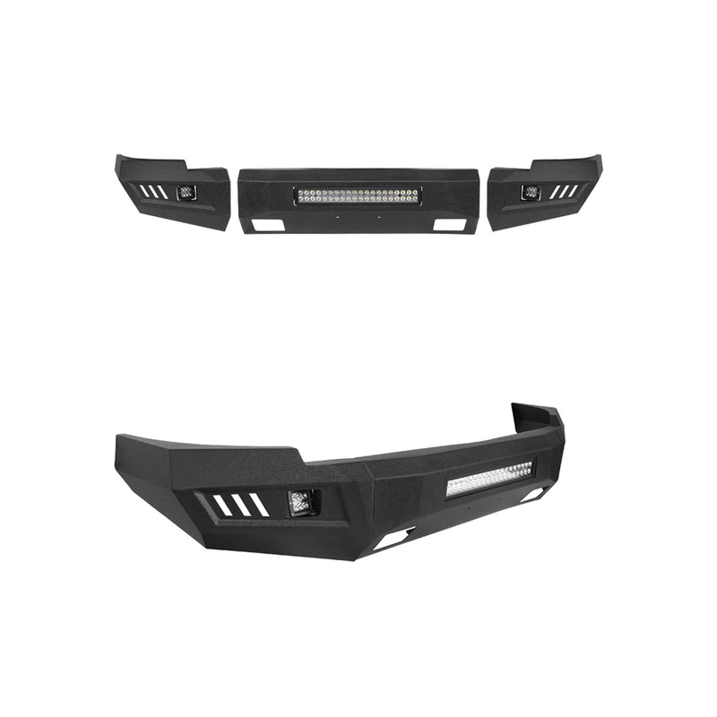 Load image into Gallery viewer, Silverado Front Bumper &amp; Rear Bumper Combo w/LED Lights For Chevy Silverado 1500 - Hooke Road
