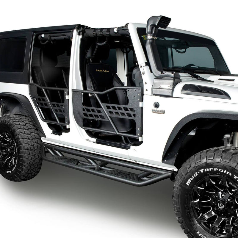 Load image into Gallery viewer, Hooke Road BLADE Side Steps Rocker Guard Nerf Bars(07-18 Jeep Wrangler JK JKU 4 Door)
