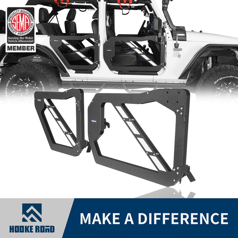 Load image into Gallery viewer, Hooke Road Trail Doors Half Doors w/Mirrors(07-18 Jeep Wrangler JK 4-Door)
