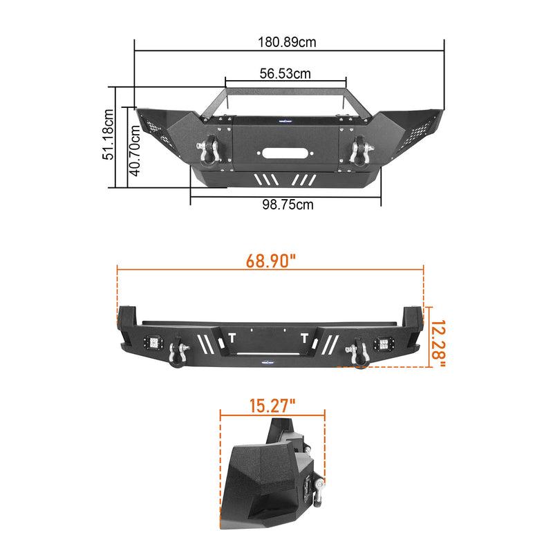 Load image into Gallery viewer, Hooke Road toyota tacoma rear bumper replacement toyota tacoma front bumper cover for 2005-2015-Toyota-Tacoma 18
