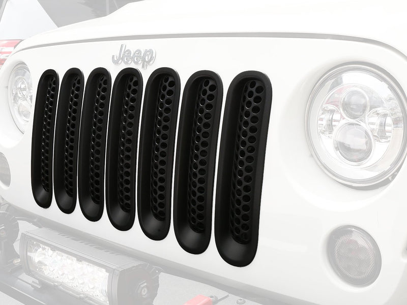Load image into Gallery viewer, Hooke Road Opar Matte Black Clip-in Front Grille Mesh Inserts for 2007-2015 Jeep u-Box 6
