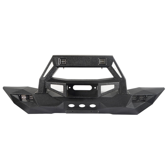 Hooke Road Opar DESTROYER Blade Full Width Front Bumper w/Bull Bar for 2007-2018 Jeep Wrangler JK u-Box 4