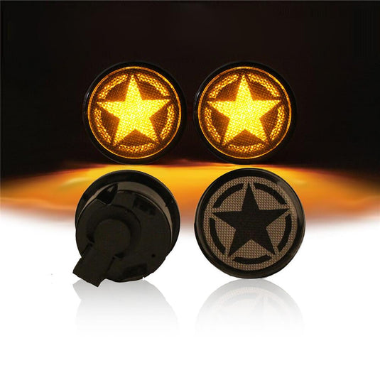 Hooke Road Star LED Smoke Turn Signal Lights(07-18 Jeep Wrangler JK)