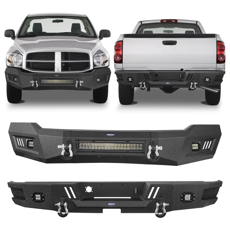 Load image into Gallery viewer, Hooke Road Ram 1500 Front &amp; Rear Bumper Combo(06-08 Ram 1500)
