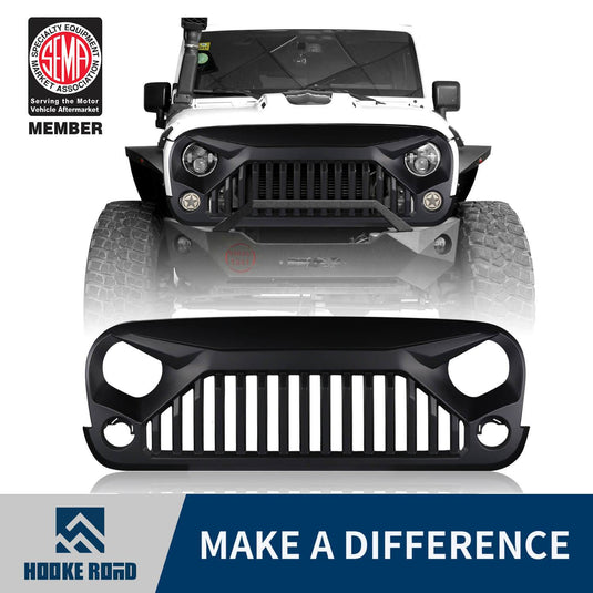 Hooke Road Front Gladiator Vader Grill(07-18 Jeep Wrangler JK JKU)