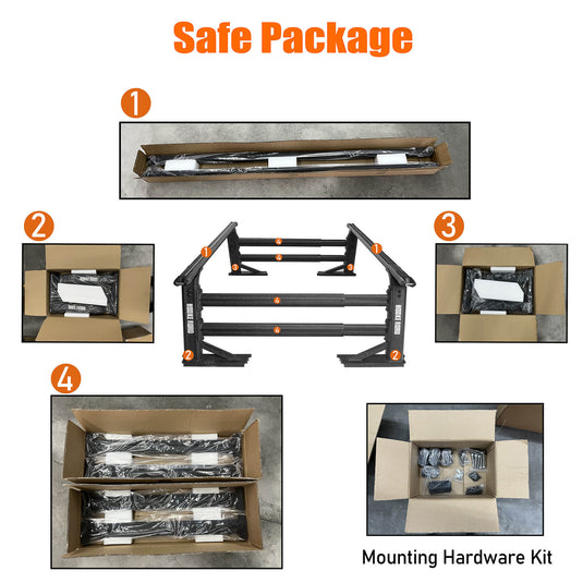 Hooke Road Truck Bed Cargo Rack Truck Ladder Rack(Most Commom Truck)