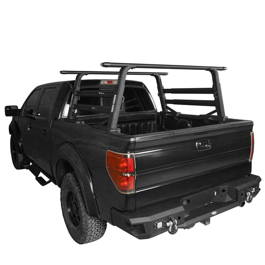 HookeRoad Truck Bed Cargo Rack Truck Ladder Rack for Most Commom Truck w/o Factory Utility Tracks  16