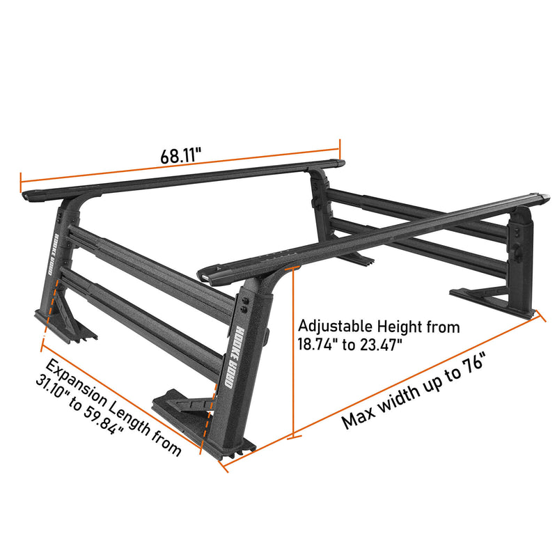 Load image into Gallery viewer, HookeRoad Truck Bed Cargo Rack Truck Ladder Rack for Most Commom Truck w/o Factory Utility Tracks  19
