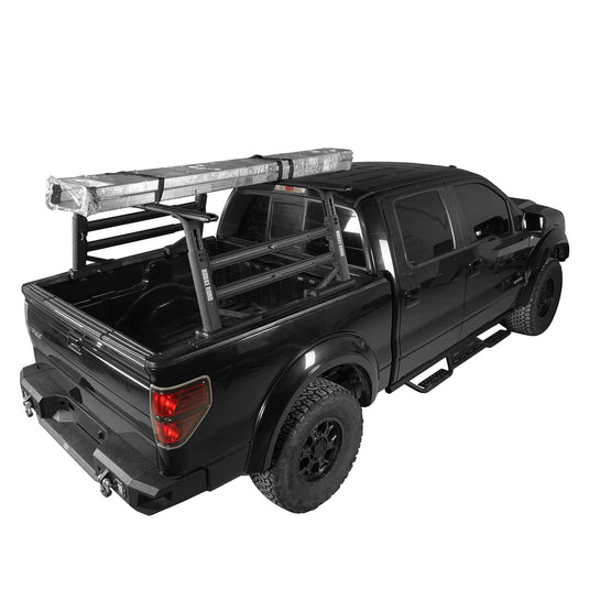 HookeRoad Truck Bed Cargo Rack Truck Ladder Rack for Toyota And Nissan Trucks w/ Factory Utility Tracks 15