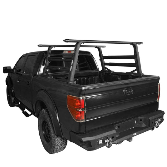 HookeRoad Truck Bed Cargo Rack Truck Ladder Rack for Toyota And Nissan Trucks w/ Factory Utility Tracks 16
