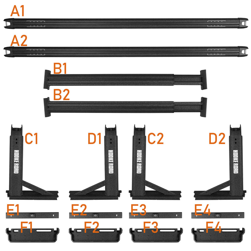 Load image into Gallery viewer, HookeRoad Truck Bed Cargo Rack Truck Ladder Rack for Toyota And Nissan Trucks w/ Factory Utility Tracks 25
