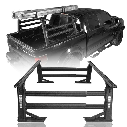 HookeRoad Truck Bed Cargo Rack Truck Ladder Rack for Toyota And Nissan Trucks w/ Factory Utility Tracks 3